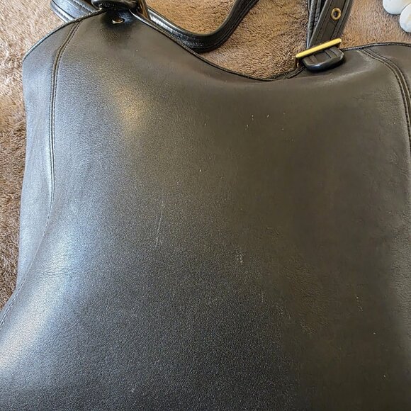 Vintage COACH LEGACY LARGE SHOPPER Black Leather Shoulder Bag Purse 9090 USA - Picture 8 of 16